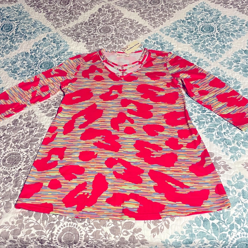 ❤️ Southern Stitch leopard 3/4 sleeve top!💗